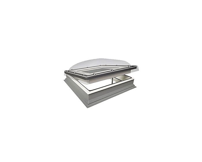 Betaalbaar Fakro lichtkoepel handmatig ventilatie inbraakwerend glas DMC P4 60x60 cm