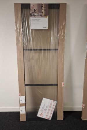 **OUTLET** Svedex Nova Design NDB901 93x211,5 opdek rechts Glasdeur Diep Zwart (maatwerk) Snelle Levering