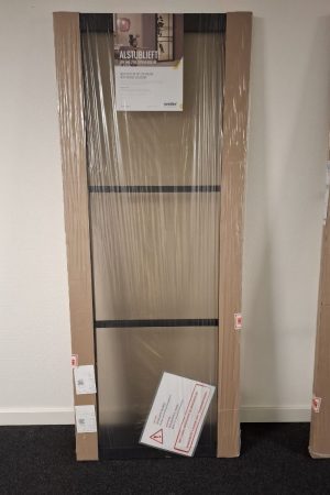 Express Levering **OUTLET** Svedex Nova Design NDB901 83x211,5 opdek rechts Glasdeur Diep Zwart (maatwerk)