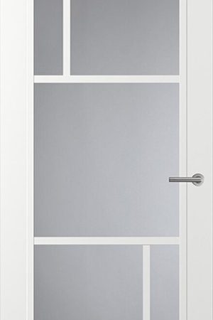 Laatste Versie Svedex Front FR509 Glasdeur met witte glaslatten (maatwerk)
