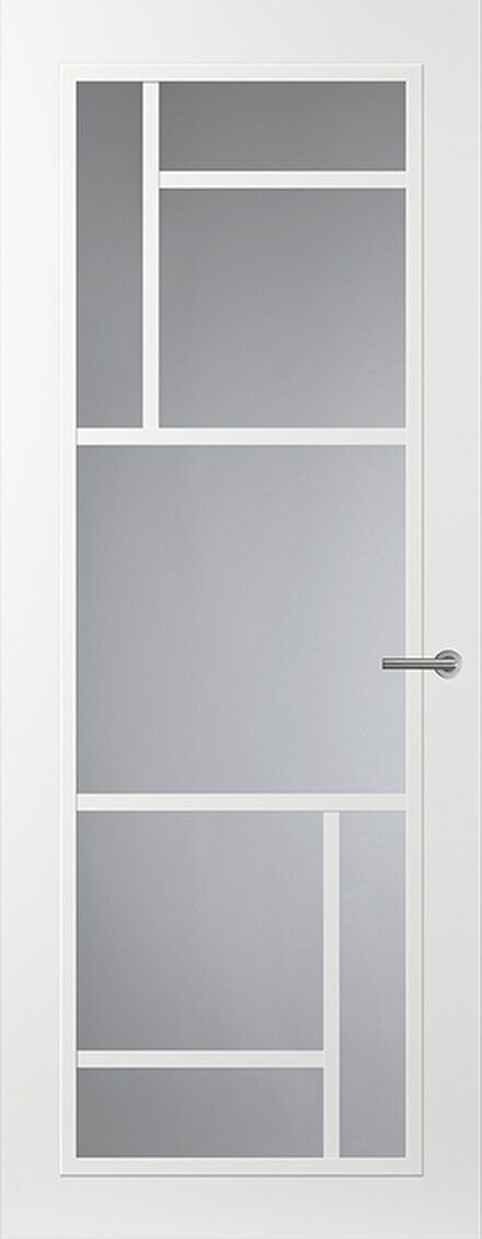 Laatste Versie Svedex Front FR509 Glasdeur met witte glaslatten (maatwerk)