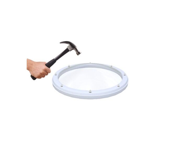 Driewandige ronde lichtkoepel slagvast dagmaat 70 cm Superprijs