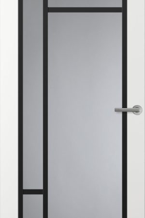 Beperkte Voorraad Svedex Front FR500 Glasdeur met zwarte glaslatten (maatwerk)