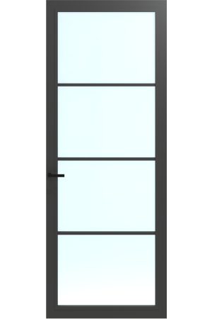 Finale Uitverkoop Skantrae SKL9639 Afgelakte glasdeur (Grijs)- (maatwerk)