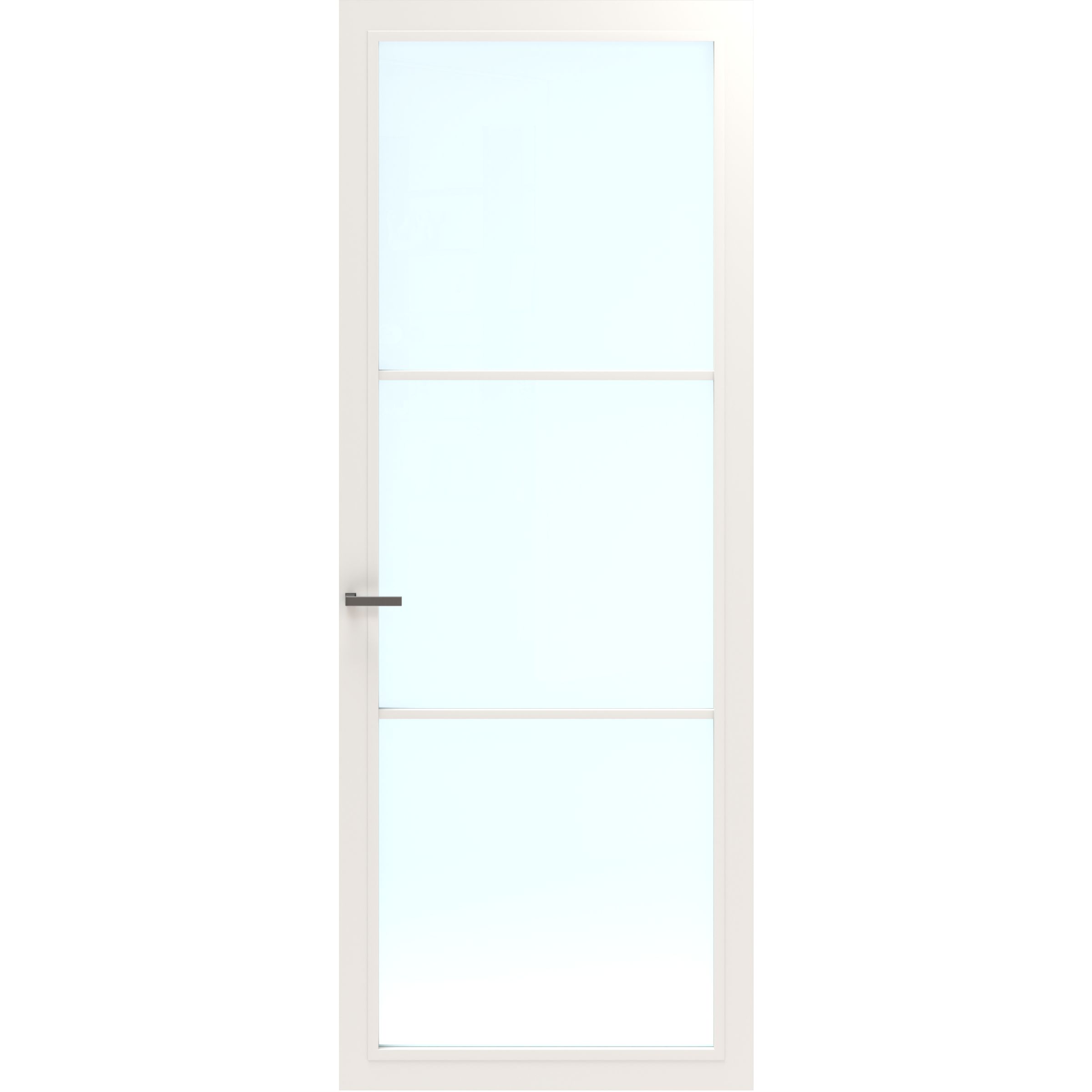 Gratis Retour Skantrae SKL9838 Afgelakte glasdeur (Wit)- (maatwerk)