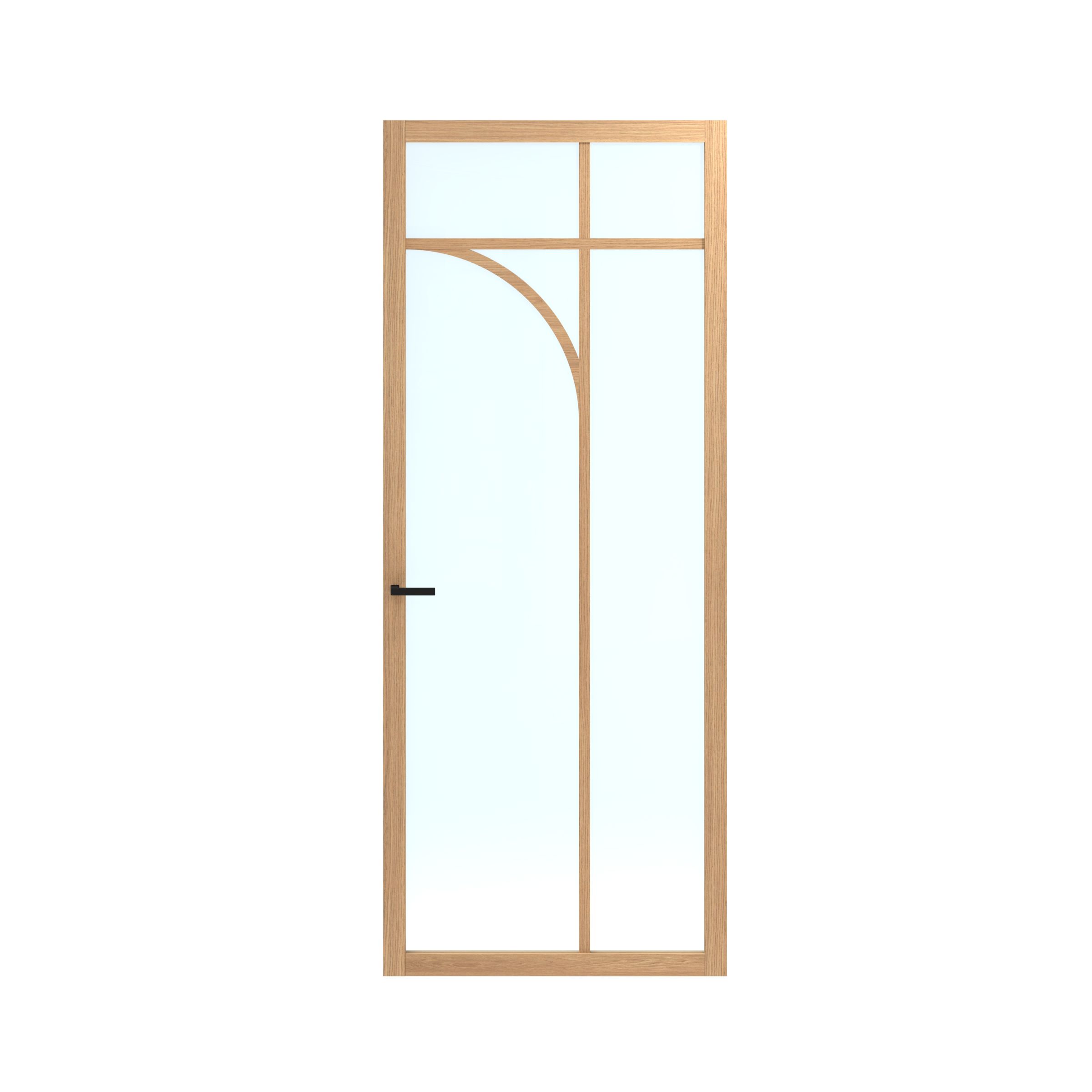 Hete Deal Skantrae SSL14811 Afgelakte Glasdeur (Natuurlijk eiken)