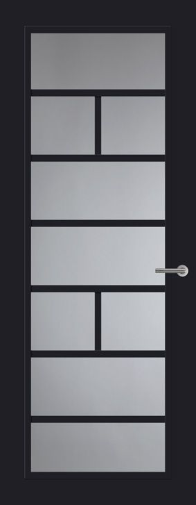 Gereduceerde Prijs Svedex Front FR505 Glasdeur Diep Zwart (maatwerk)