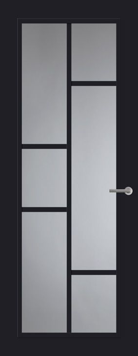 Gecertificeerd Svedex Front FR506 Glasdeur Diep Zwart (maatwerk)
