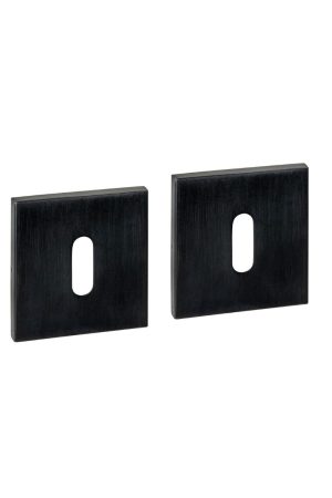 Intersteel Sleutelrozetten verdekt 53x53x6mm PVD zwart Op = Op