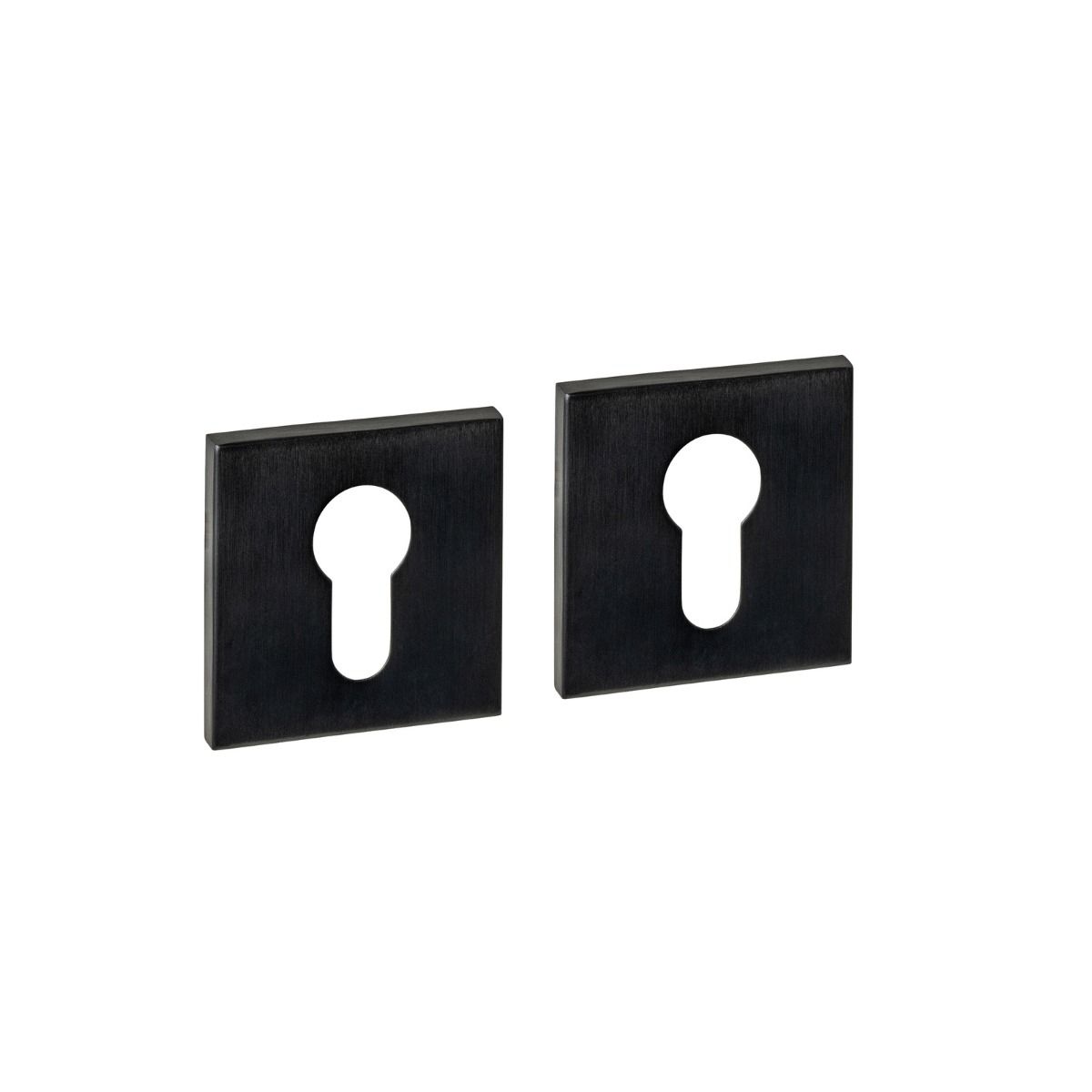 Intersteel Cilinderrozetten verdekt 53x53x6mm PVD zwart Finale Uitverkoop