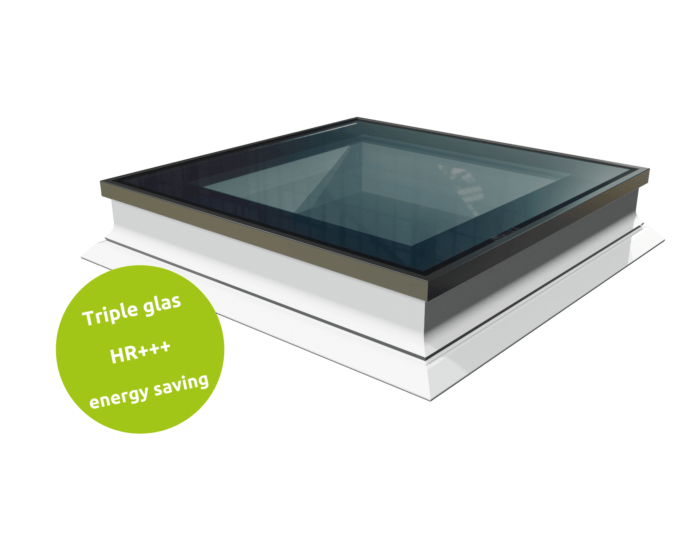 Meest Verkocht Platdakraam Intura triple glas HR+++ 70x70 cm - vaste uitvoering