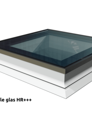 Actieprijs Platdakraam Intura 100x100 cm triple glas HR+++ - vaste uitvoering