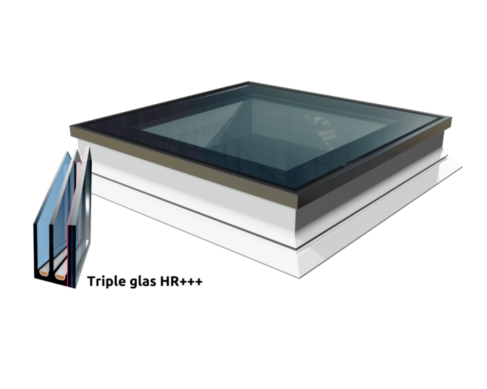 Alleen Vandaag Platdakraam PGX B1 Intura 100x250 cm triple glas HR+++ - energie besparend