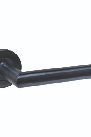 Weekendaanbieding Intersteel Deurkruk Q 01 op rozet verdekt ø52x6mm PVD zwart