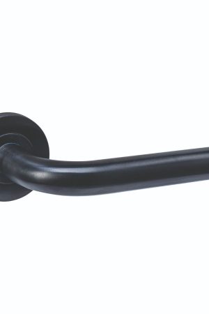 Intersteel Deurkruk Q 02 op rozet verdekt ø52x6mm PVD zwart Gecertificeerd