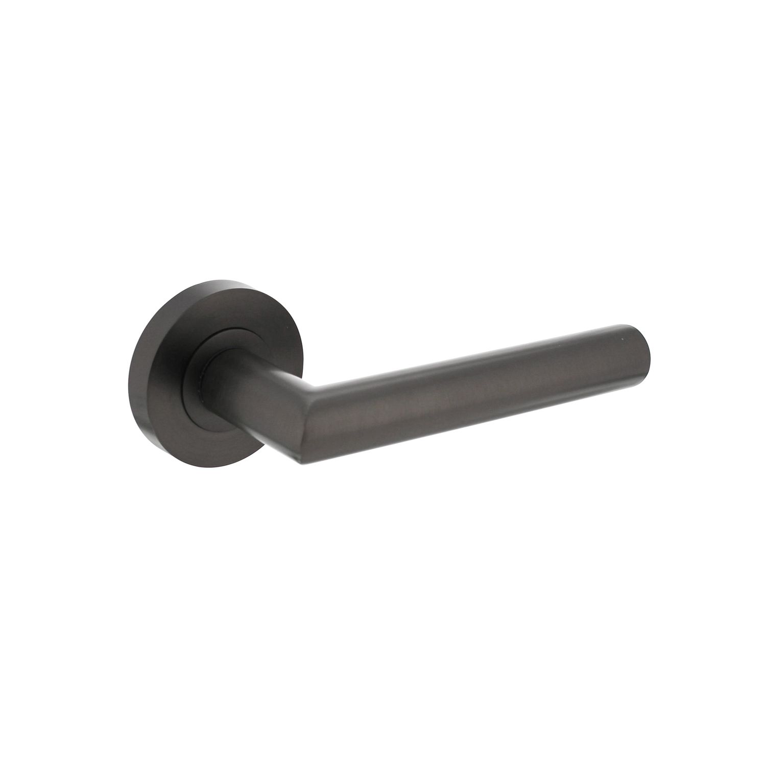 Merkproduct Intersteel Deurkruk Bastian op ronde rozet Ø52x10 mm antracietgrijs