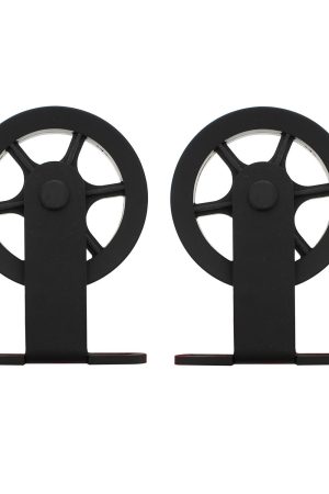 Intersteel Set van 2 hangrollen Wheel Top 170 mm mat zwart Alleen Vandaag