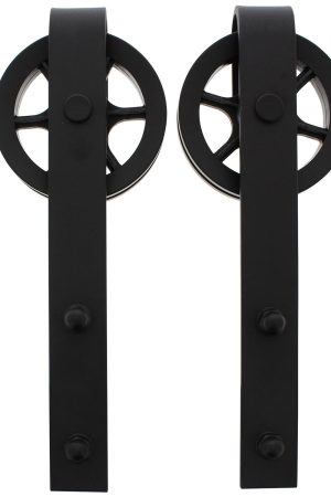 Weekendaanbieding Intersteel Set van 2 hangrollen Wheel 340 mm mat zwart