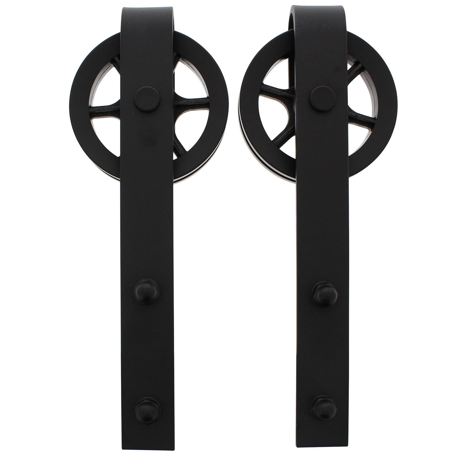 Weekendaanbieding Intersteel Set van 2 hangrollen Wheel 340 mm mat zwart