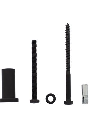 Gratis Retour Intersteel Set van 5 verlengde ronde steunen 50mm tbv rail schuifdeursysteem mat zwart