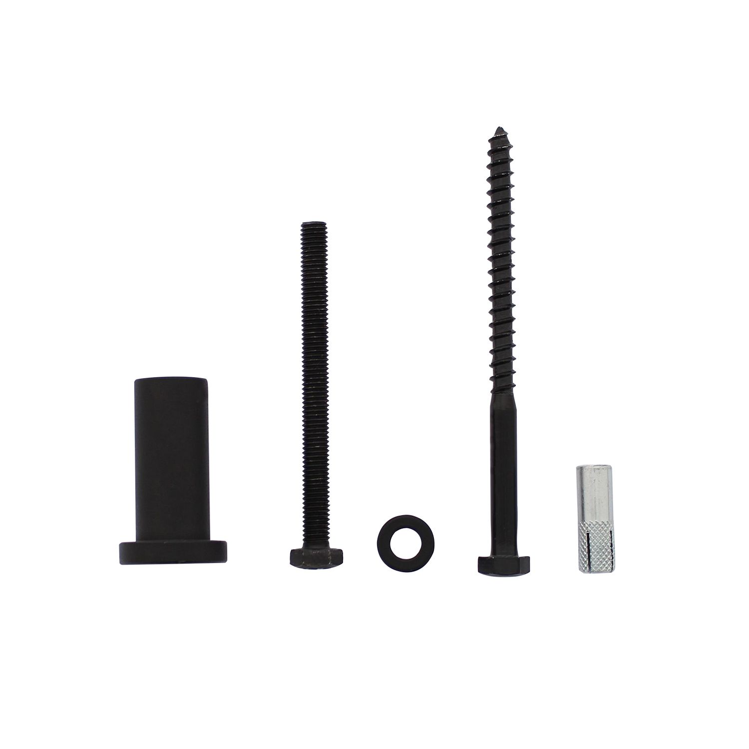 Gratis Retour Intersteel Set van 5 verlengde ronde steunen 50mm tbv rail schuifdeursysteem mat zwart