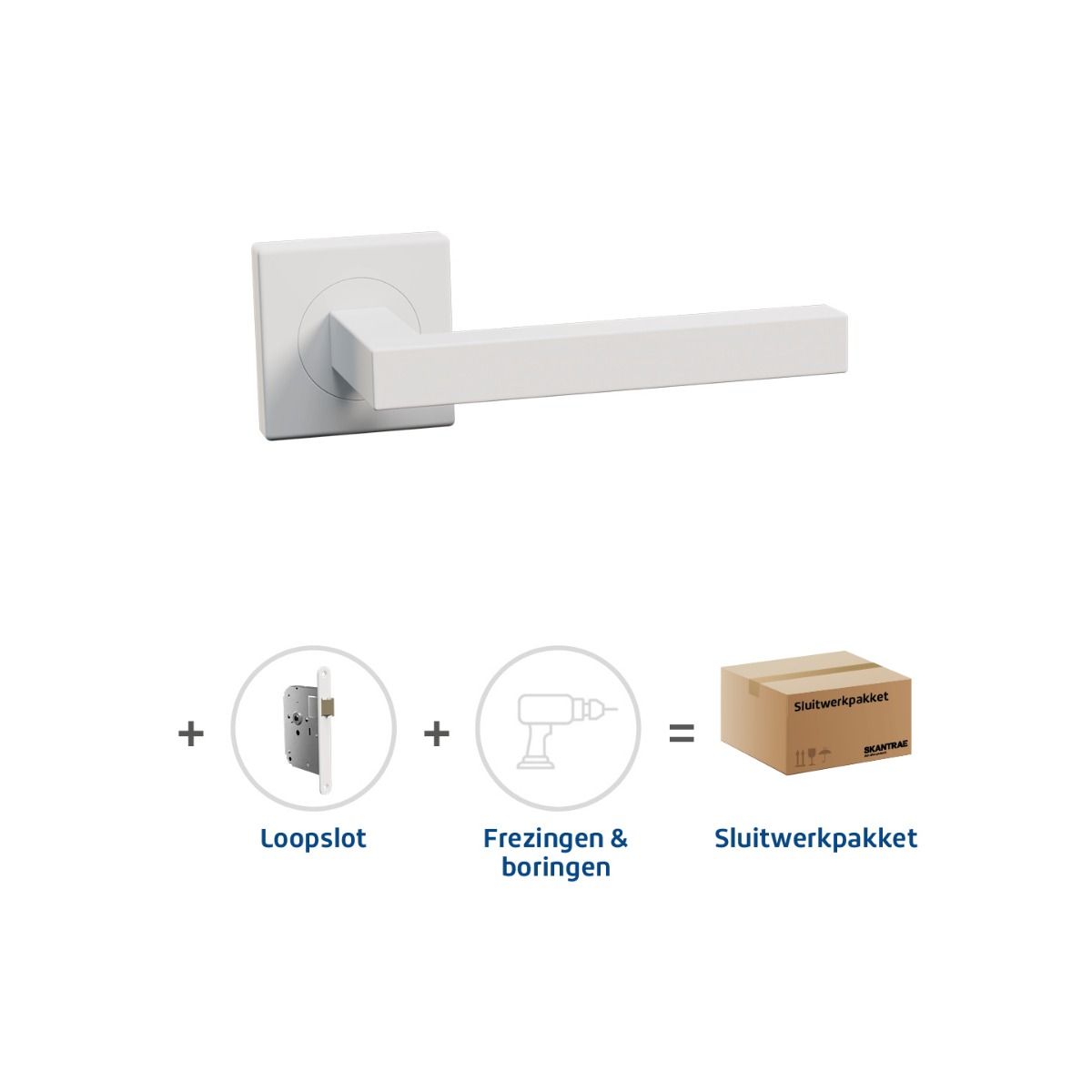 Actieprijs Skantrae Sluitwerkpakket 2041 Squared 16 Regular loop WIT