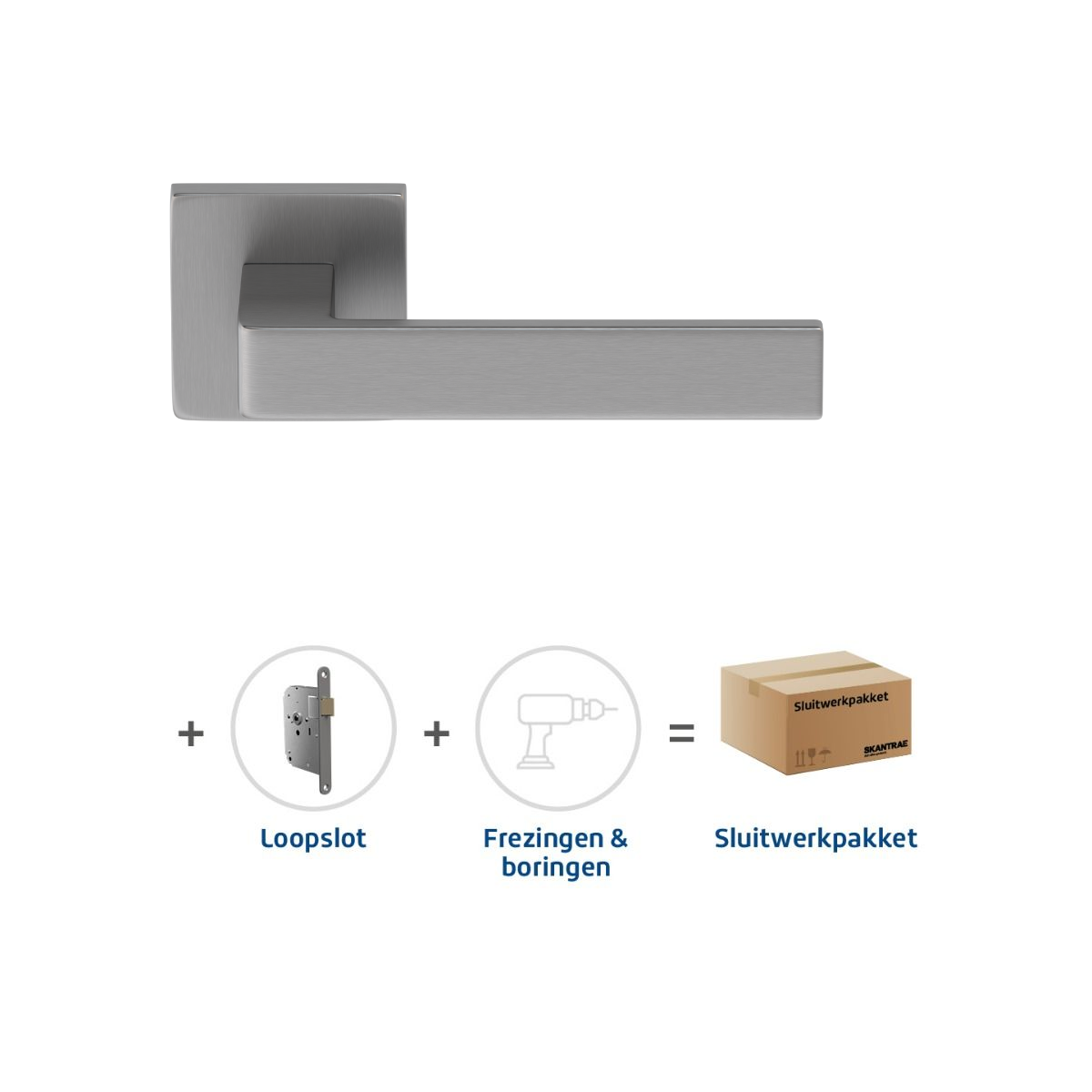 Hoge Kwaliteit Skantrae Sluitwerkpakket 2083 Quadrate 28 regular loop RVS