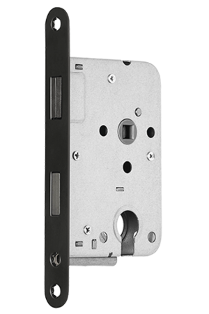 Lage Kosten Mauer 1545 D+N cilinder RVS met magneetschoot en zwarte voorplaat (01545P00930918V)