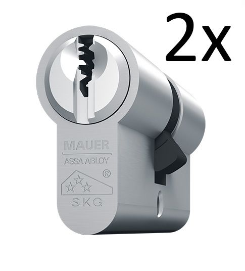 Mauer F3P cilinder set van 2 gelijksluitend (41DC1-F3P-NI-S2) Voordeelprijs