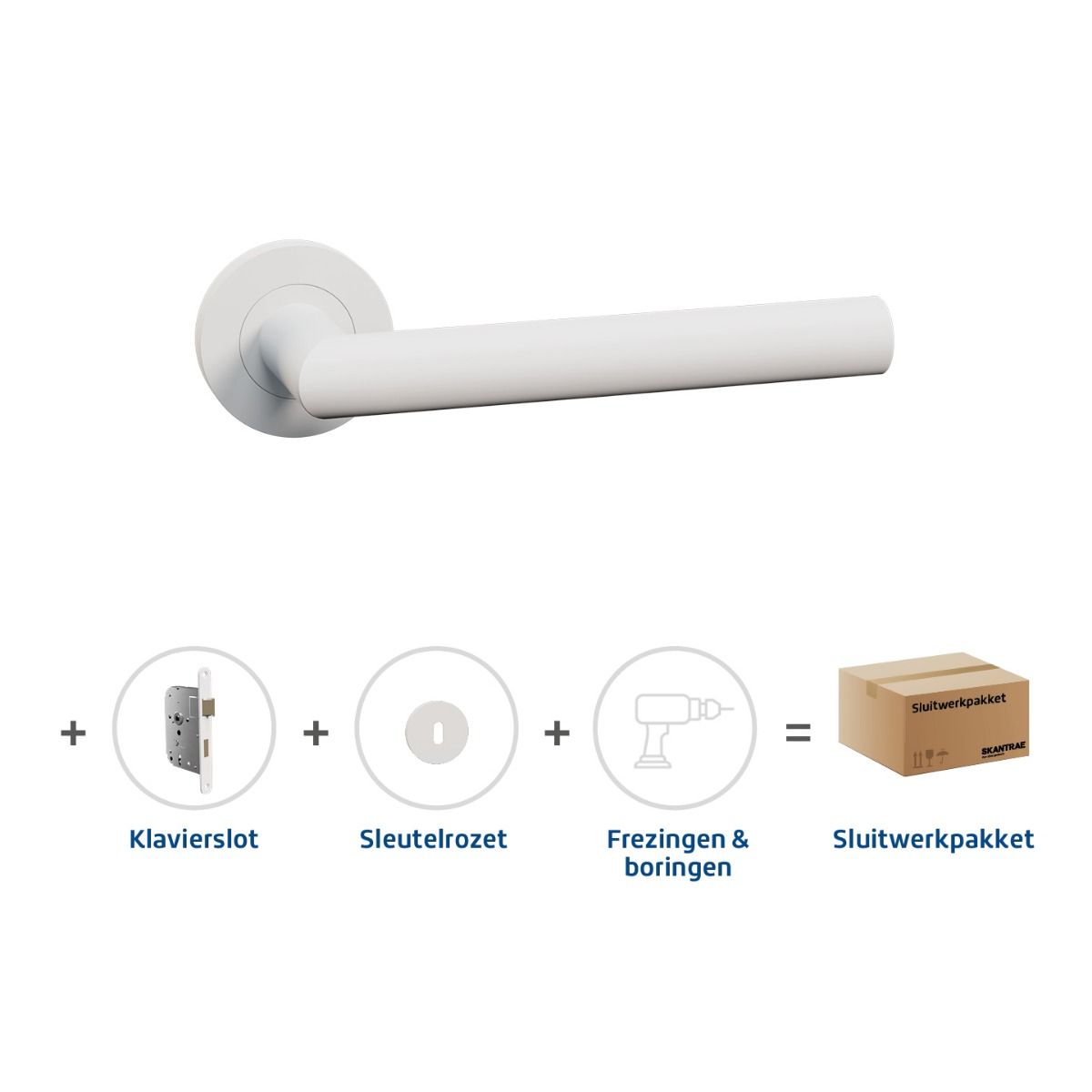 Betrouwbaar Skantrae Sluitwerkpakket 2012 Orbit klavier WIT