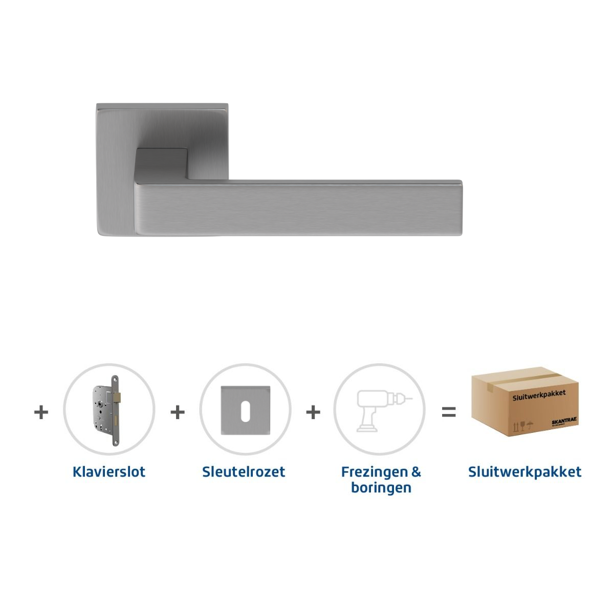 Bestseller Skantrae Sluitwerkpakket 2085 Quadrate 28 regular sleutel RVS