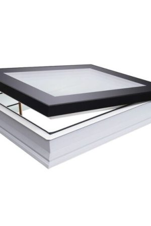 Seizoensaanbieding Fakro platdakraam ventilatie 4-voudig glas DMF DU8 70x70 cm