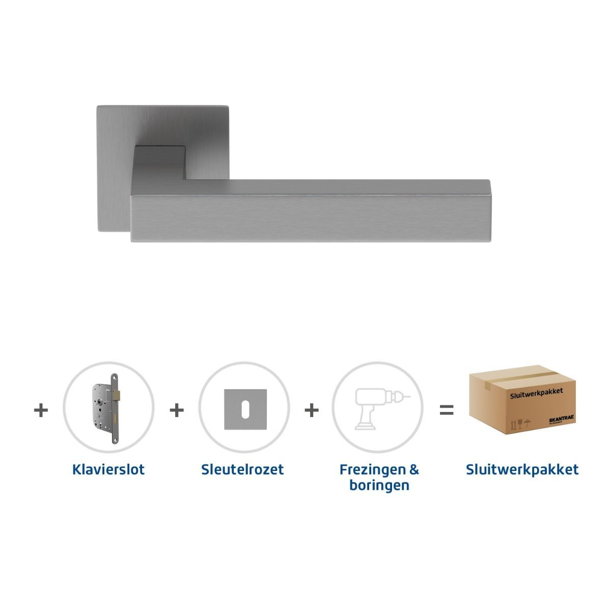 Bestseller Skantrae Sluitwerkpakket 2073 Squared 20 flat sleutel RVS