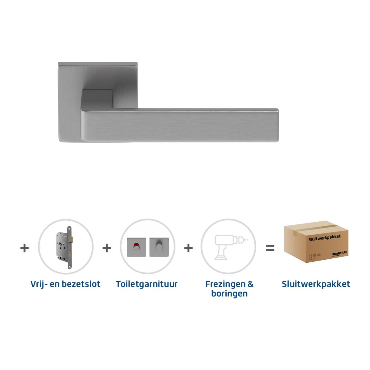 Koop Online Skantrae Sluitwerkpakket 2086 Quadrate 28 regular toilet RVS