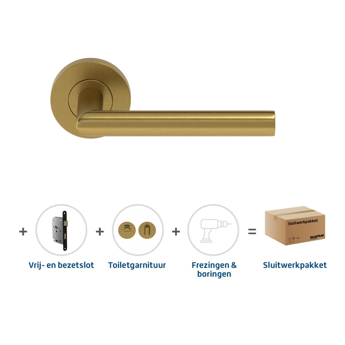 Korting Skantrae Sluitwerkpakket 2130 Orbit 19 regular toilet MAT MESSING