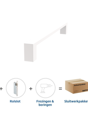 Actieprijs Skantrae Sluitwerkpakket 2121 Quadrate deurgreep 28x300 WIT