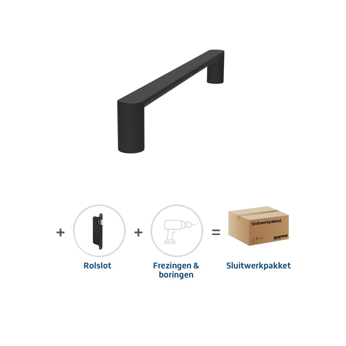 Gereduceerde Prijs Skantrae Sluitwerkpakket 2171 ARC Greep 20x300 rol (zwart)