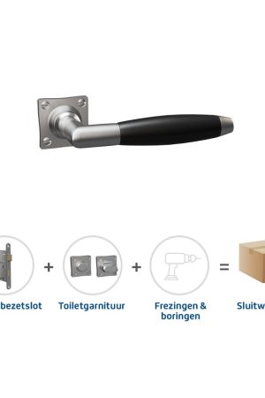 Koop Vandaag Skantrae Sluitwerkpakket 2046 Assisi toilet MAT NIKKEL