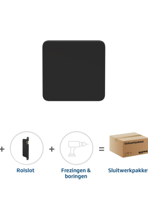 Finale Uitverkoop Skantrae Sluitwerkpakket 2187 Quadrate deurknop ZWART