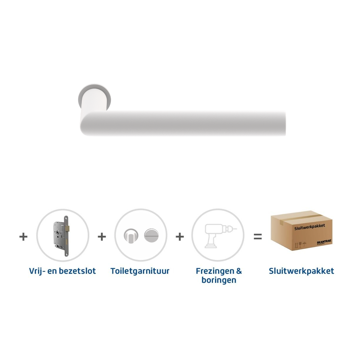 Voordeelprijs Skantrae Sluitwerkpakket 941 Orbit 19 minimal toilet WIT
