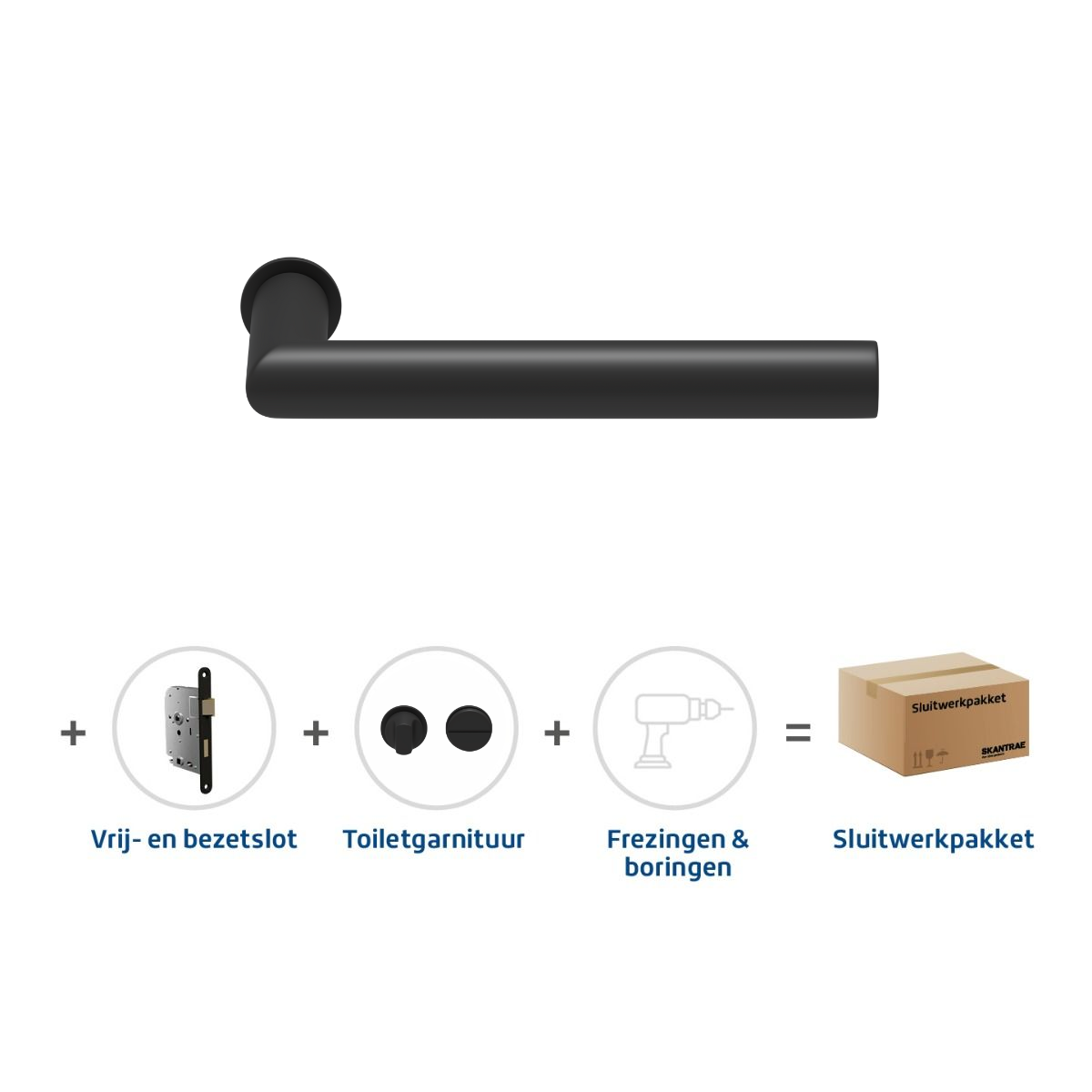Laatste Kans Skantrae Sluitwerkpakket 859 Orbit 19 minimal toilet ZWART