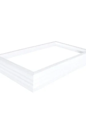 Actieprijs ventilerende pvc-opstand 16/20 EP met manuele tandemspindel met oog 1300 x 1600 mm Let Op! Dakopening = 1500 x 1800 mm