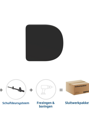 Lage Kosten Skantrae Sluitwerkpakket 2196 Arc deurknop ZWART
