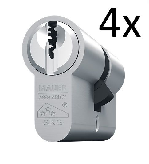 Mauer F3P cilinder set van 4 gelijksluitend (41DC1-F3P-NI-S4) Koop Vandaag