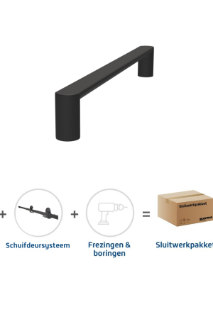 Flitsaanbieding Skantrae Sluitwerkpakket 2172 Arc deurgreep 20x300 ZWART