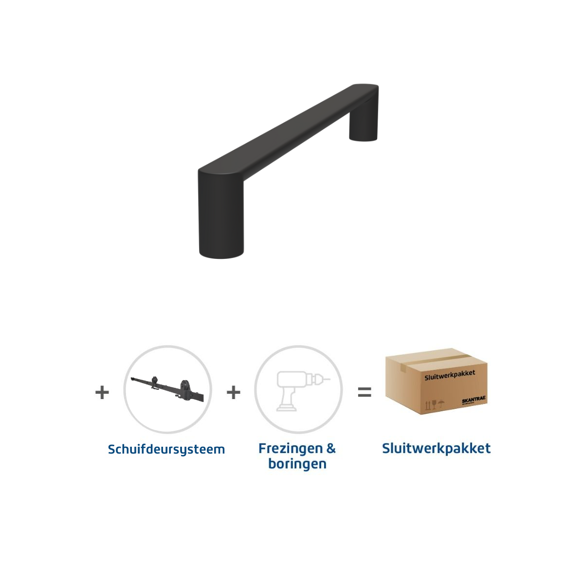 Flitsaanbieding Skantrae Sluitwerkpakket 2172 Arc deurgreep 20x300 ZWART