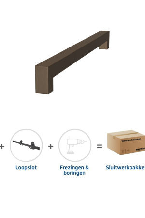 Beperkte Voorraad Skantrae Sluitwerkpakket 2110 Squared deurgreep 16x300 BRONS
