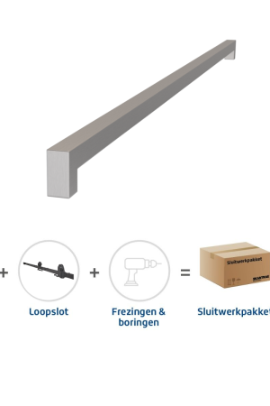 Gratis Retour Skantrae Sluitwerkpakket 2116 Squared deurgreep 16x800 RVS