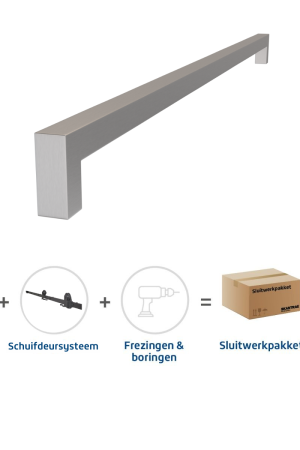 Exclusieve Aanbieding Skantrae Sluitwerkpakket 2102 Squared deurgreep 20x800 RVS