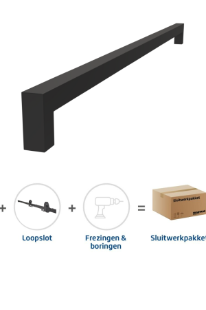 Op = Op Skantrae Sluitwerkpakket 2098 Squared deurgreep 20x800 ZWART